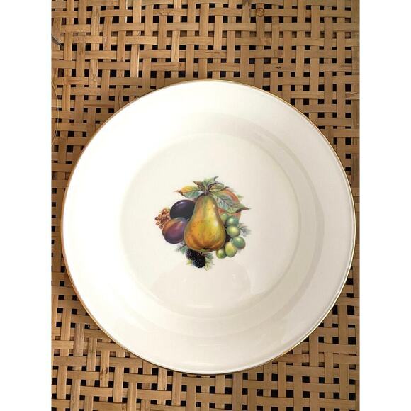 Lenox Special Dinner Plate, Pears, Plums, Grapes, Beautiful Colors - Picture 1 of 9